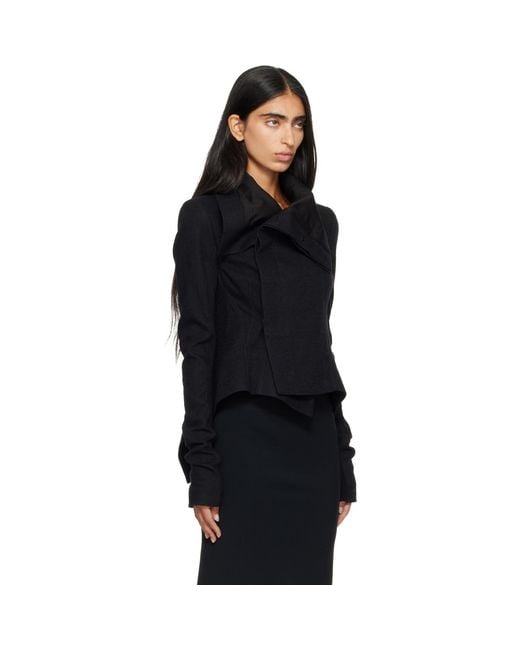 Rick Owens Black Tower Buttoned Naska Jacket