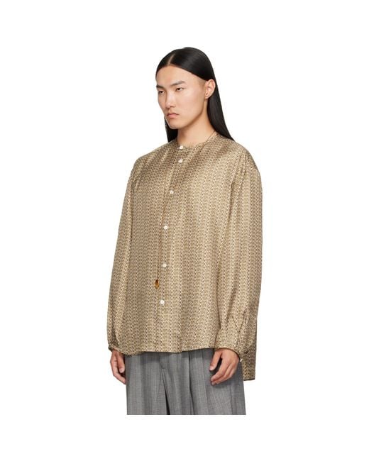 Hed Mayner Natural Printed Shirt for men