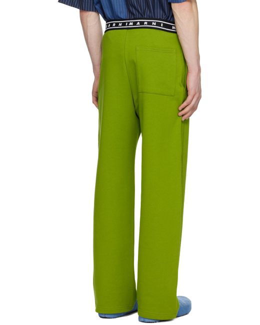 Pantalon de survêtement vert à trois poches Marni pour homme en coloris Green