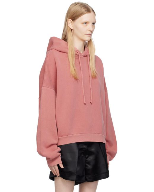 Acne Pink Relaxed Fit Hoodie