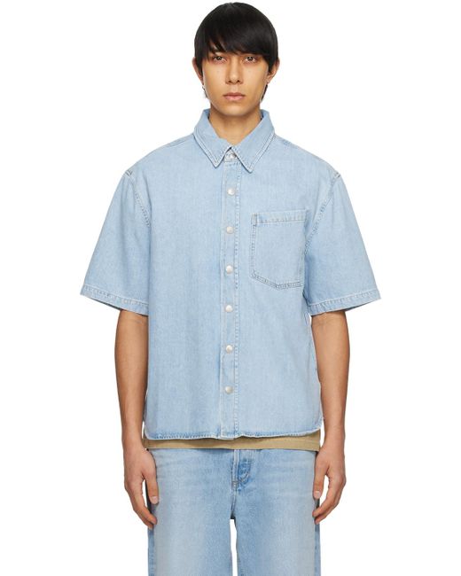 Agolde Blue Perry Denim Shirt for men