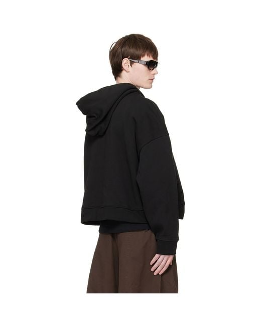 Entire studios Black Heavy Hoodie for men