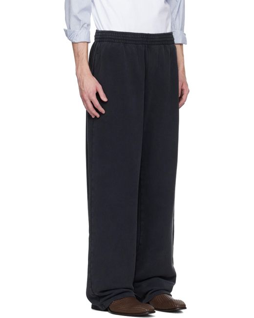 Martine Rose Black Wide-Leg Sweatpants for men