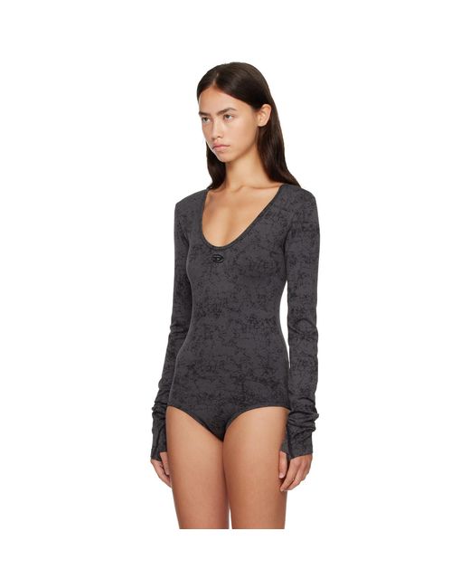 DIESEL Black Open Back Bodysuit