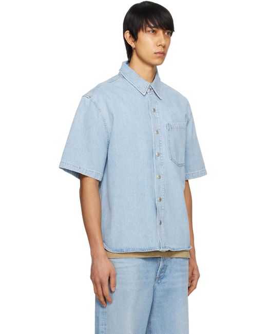 Agolde Blue Perry Denim Shirt for men