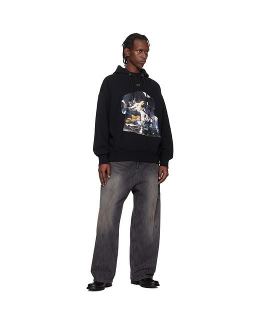 Off-White c/o Virgil Abloh Black Cupid Paper Skate Hoodie for men