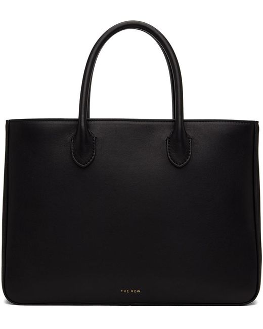 The Row Black Small E/w Day Leather Tote Bag