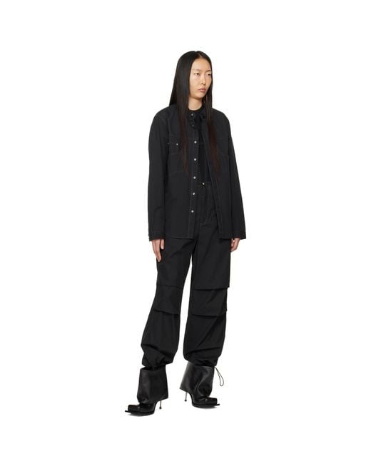 Dion Lee Black Rivet Denim Jacket