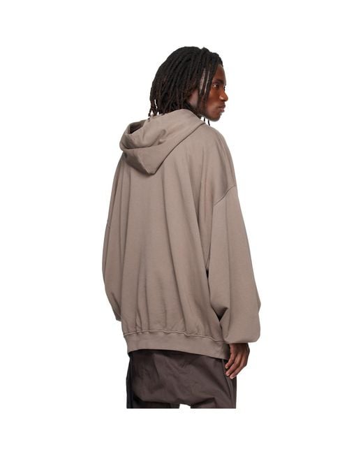 Rick Owens Brown Tower Hun Hoodie for men