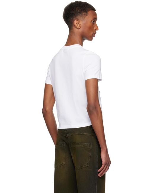 メンズ Mowalola ホワイト Sweat Tea Tシャツ ブラック | Lyst