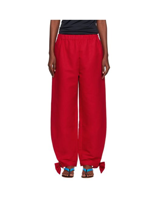Caro Editions Red Coco With Bows Trousers