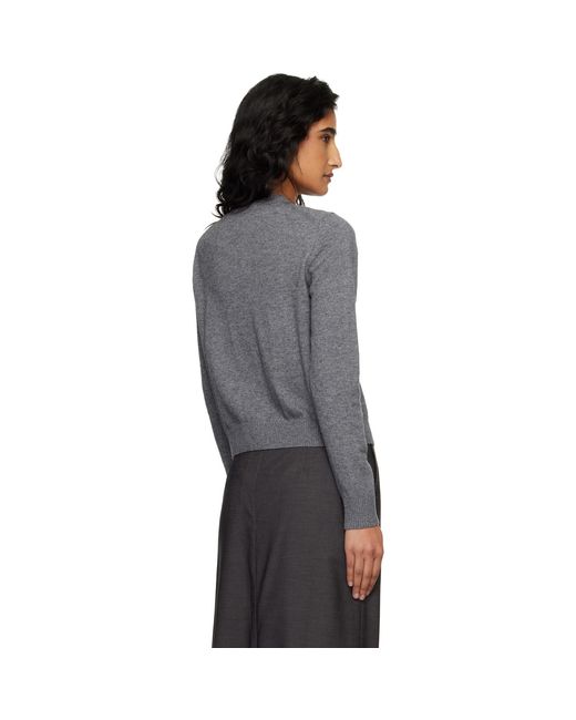 DUNST Black Essential Crewneck Knit Cardigan
