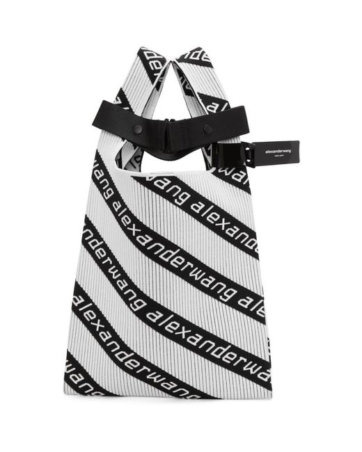 Alexander Wang Knit Jacquard Shopper Tote in Black | Lyst Australia