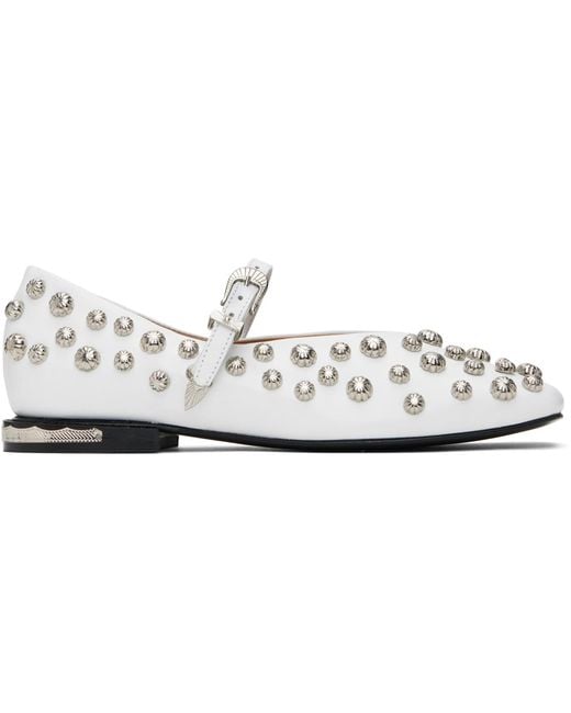 Toga Black Polido Ballerina Flats
