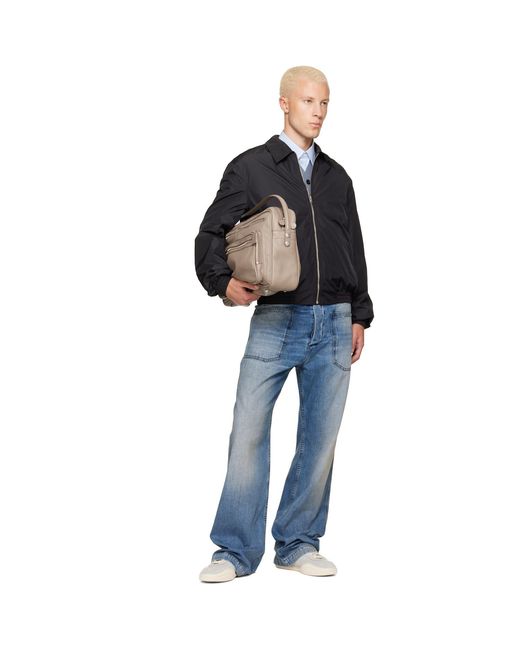 Acne White Leather Sneakers for men