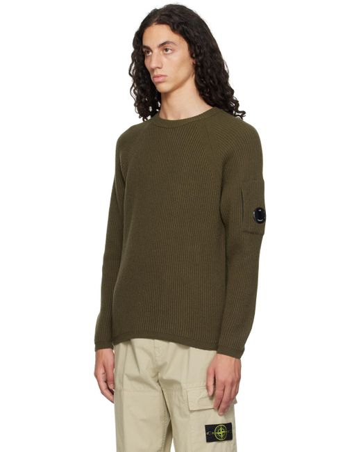 C P Company Green Lens Sweater for men