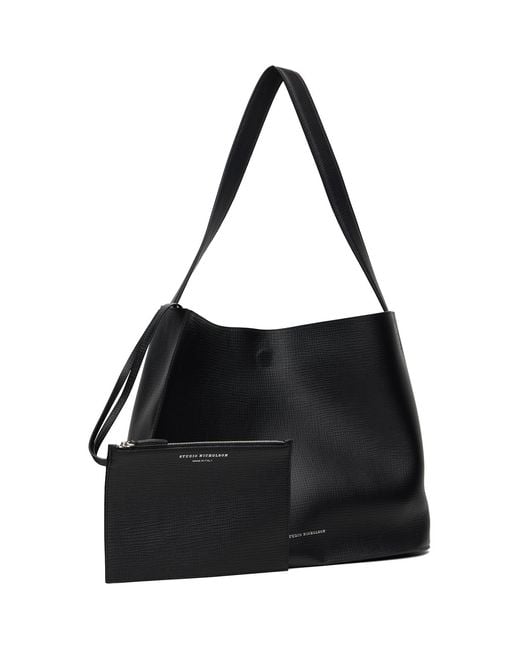 Studio Nicholson Black Doublet Leather Tote