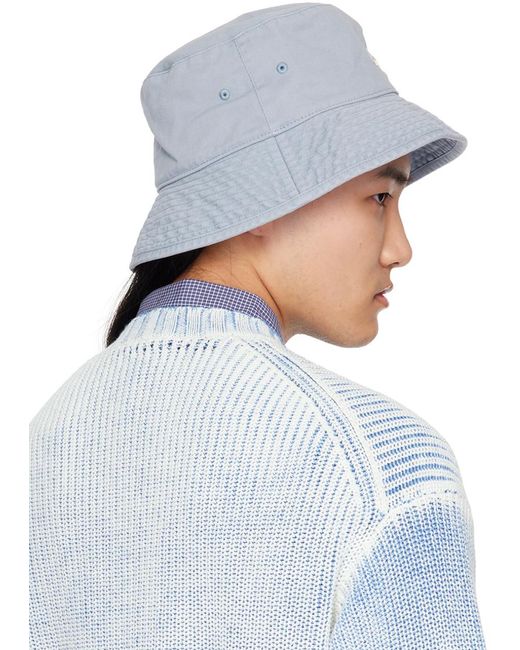 Acne Blue Twill Bucket Hat for men