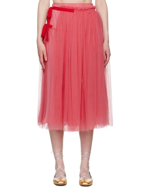 Molly Goddard Pink Lottie Midi Skirt