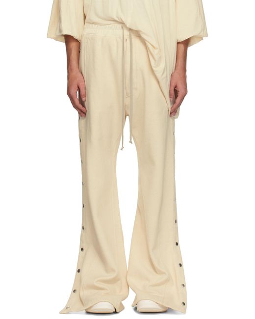 メンズ Rick Owens オフホワイト Hollywood Pusher スウェットパンツ Natural