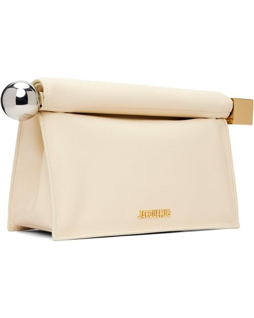 Jacquemus Black Off- 'The Rond Carré' Clutch