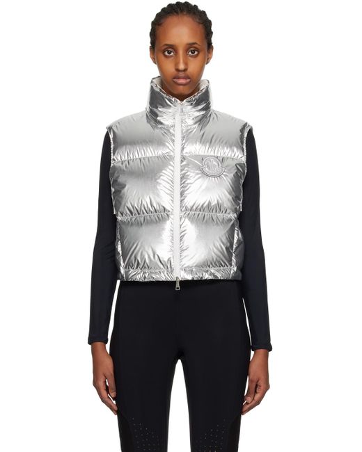 Silver moncler vest on sale