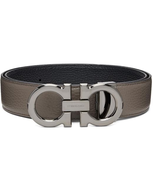 Ferragamo Black Adjustable & Reversible Belt for men