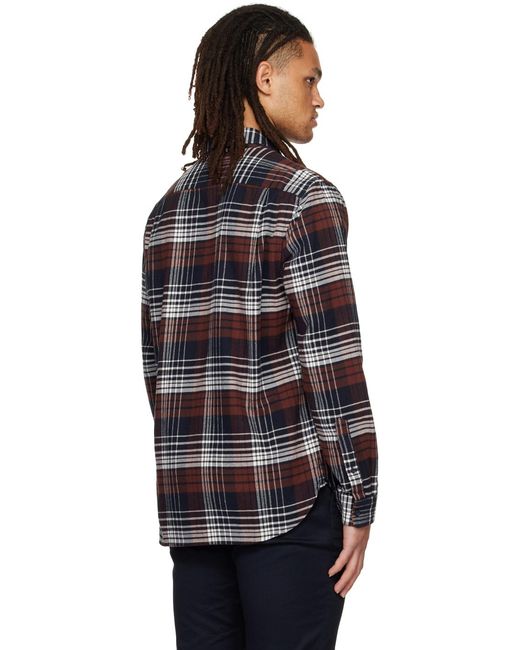 Chemise rouge à carreaux Vince pour homme en coloris Black