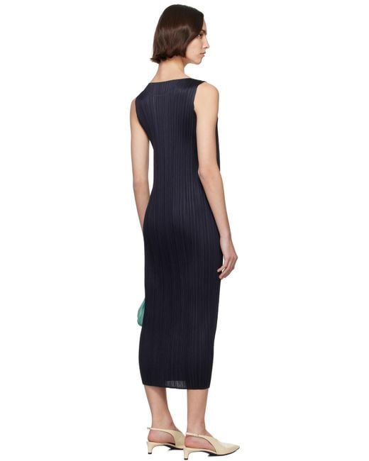 Pleats Please Issey Miyake Black June New Colorful Basics 4 Maxi Dress