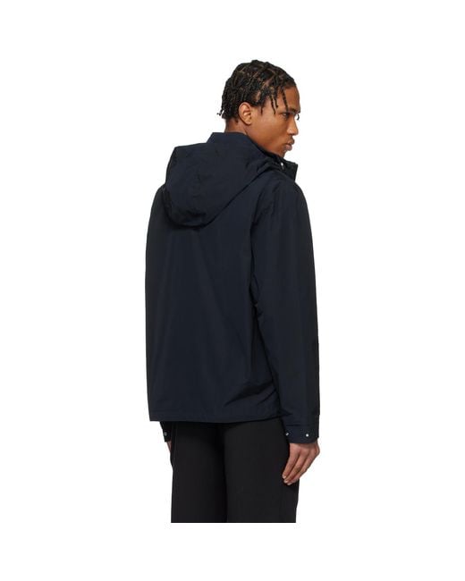 Moncler Black Lacha Hooded Windbreaker Jacket for men
