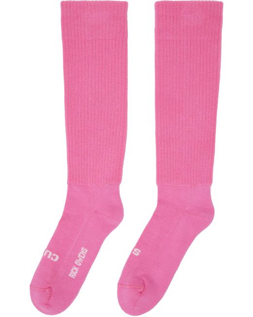 Rick Owens Pink 'so Cunt' Socks for men