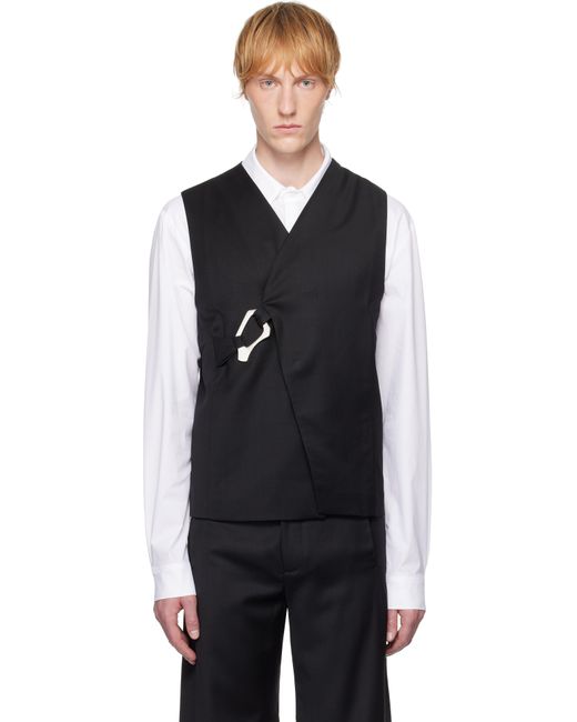 HELIOT EMIL Black Ferro Tailored Vest for men