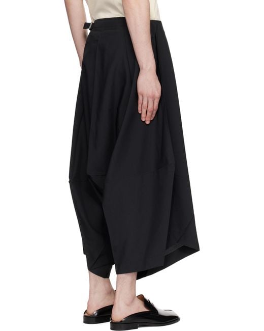 Issey Miyake Black Unified Half Cubes Trousers for men
