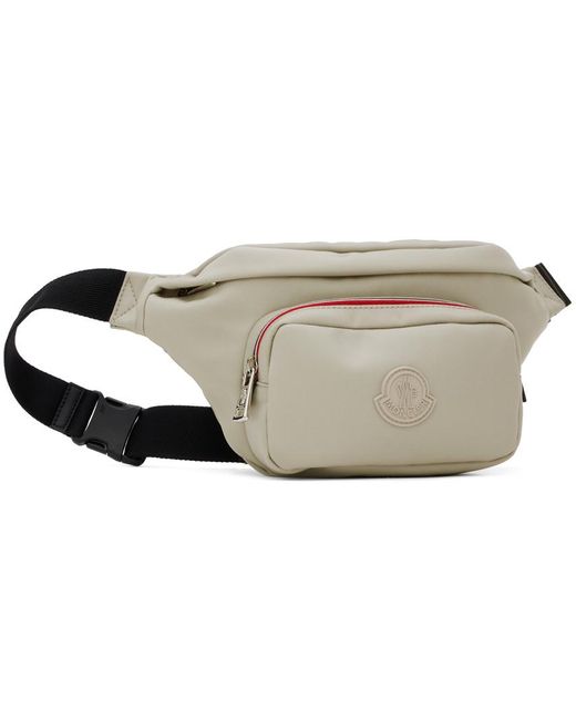 Moncler Black Taupe Durance Belt Bag for men