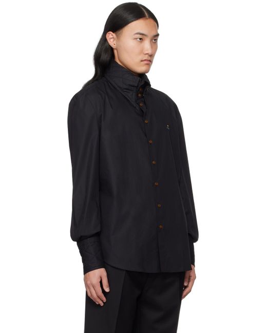 Chemise noire à large col Vivienne Westwood pour homme en coloris Black