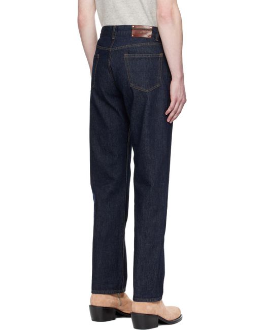 Dries Van Noten Blue Indigo Straight Jeans for men
