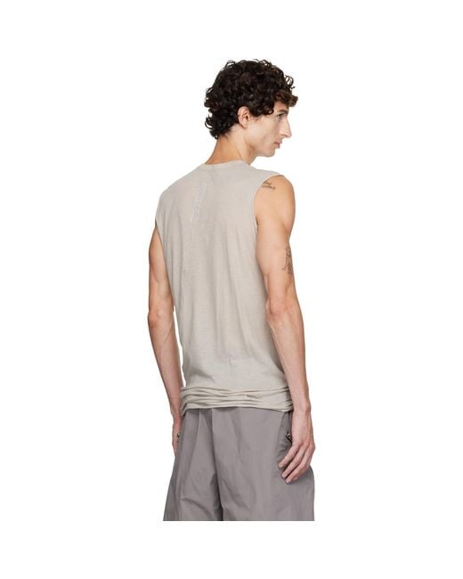 Rick Owens Gray Off- Tower Basic Sl Tank Top for men