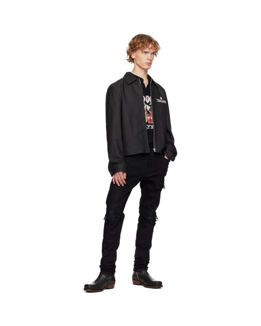 Amiri Black Waxed Mx1 Jeans for men