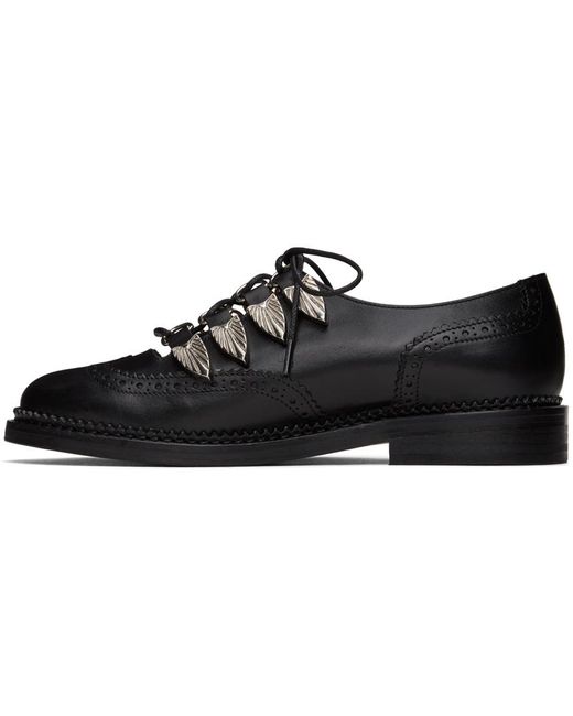 Toga Black Lace-up Loafers