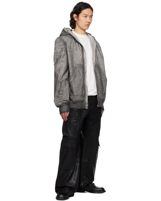 Rick Owens Black Hollywood Double Cargo Jeans for men