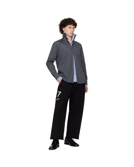PROTOTYPES Black Double Layer Shirt for men
