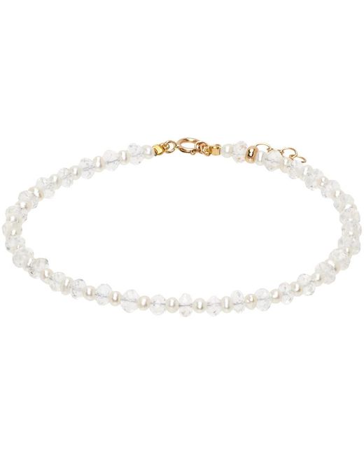 Bracelet blanc à perles de quartz et perles d'eau douce - birthstone JIA JIA en coloris Black