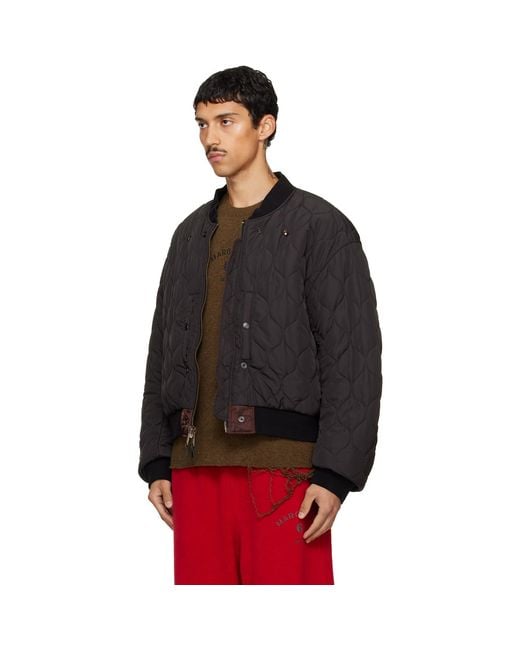 Maison Margiela Red Reversible Bomber Jacket for men