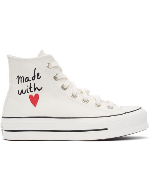 Converse Off- Valentine's Day Chuck Taylor All Star Lift Hi Sneakers in  Black | Lyst Canada