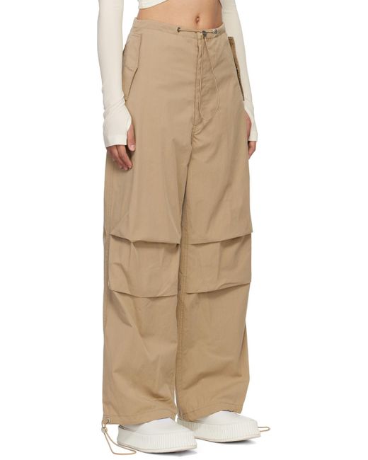 Dion Lee Natural Beige toggle Trousers