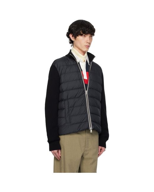 Moncler Black Padded Cotton Zip-Up Down Jacket for men