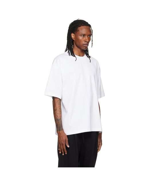 Wooyoungmi White Oversized Cotton T-Shirt for men