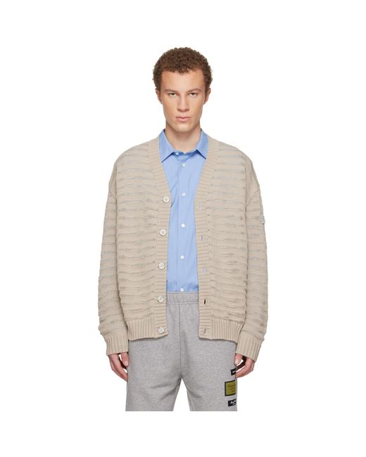 MM6 by Maison Margiela Multicolor Open-Knit Stripe Cardigan for men