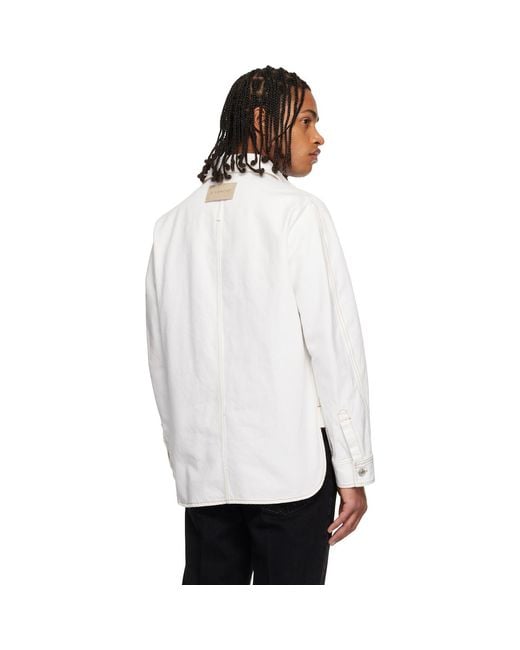 Givenchy White Couture Seam Overshirt for men