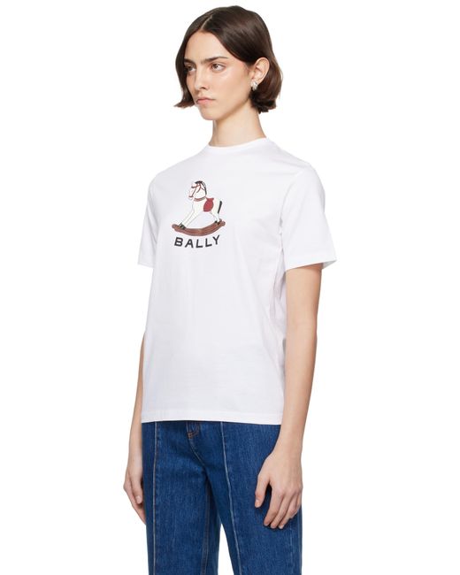 Bally ホワイト Beni Bischof Rocking Horse Tシャツ White